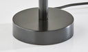 Solid Wood Round Table Lamp With Gray Drum Shade - Black - HomeRoots - Table Lamps - Elite Enclave Home