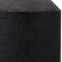 15" Ceramic Cylinder Table Lamp With White Drum Shade - Black And Gold
