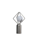 Geometric Pedestal Contemporary Table or Desk Lamp - Silver