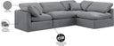 Indulge - Velvet 4 Piece Modular Sectional - Meridian Furniture - Stationary Sectionals - Elite Enclave Home