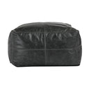 Uttermost Leather Pouf – genuine leather finish in rich brown tones
