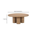 Treccia - Round Coffee Table - Oak - Moe's Home Collection - Coffee Tables - Elite Enclave Home