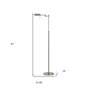 Adjustable Swing Arm Floor Lamp - Nickel - HomeRoots - Floor Lamps - Elite Enclave Home