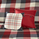 Ridge - California King 7 Piece Herringbone Comforter Set - Red