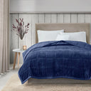 Coleman - Twin Reversible Down Alternative Blanket With HeiQ Smart Temp Treatment - Navy