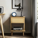 Teagan - Accent Side Table With Drawer Storage & Lower Open Shelf - Natural - 510 Design - End Tables - Elite Enclave Home
