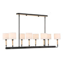 Franconia - 8 Light Pendant - Black / White