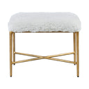 Charmed - Sheepskin Small Bench - White