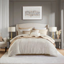 Royce - 10 Piece Queen Luxury Comforter Set - Ivory
