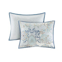 Isla - 3 Piece Printed Reversible Duvet Cover Set - Blue