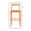 Owing - Barstool - Oak - Moe's Home Collection - Bar Height (28" - 30") - Elite Enclave Home