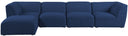 Miramar - 5 Piece Modular Sectional - Meridian Furniture - Stationary Sectionals - Elite Enclave Home