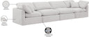 Indulge - Velvet 4 Seat Modular Sofa - Meridian Furniture - Stationary Sectionals - Elite Enclave Home