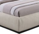 Vaughn - Chenille Bed With Black Base - Meridian Furniture - Platform Beds - Elite Enclave Home