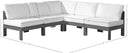 Nizuc - Outdoor Patio 5 Piece Modular Sectional With Gray Frame - Meridian Furniture - Stationary Sectionals- Elite Enclave Home