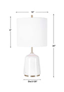 Eloise - Marble Table Lamp - White