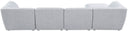 Miramar - 5 Piece Modular Sectional - Meridian Furniture - Stationary Sectionals - Elite Enclave Home
