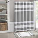 Spa Waffle - 84" Shower Curtain With 3M Treatment - Gray - Madison Park - Shower Curtains - Elite Enclave Home