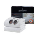 Heated Microfiber - King Heated Mattress Pad With 3M Scotchgard - White