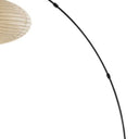Arc Floor Lamp With Beige Solid Color Globe Shade - Black - HomeRoots - Floor Lamps - Elite Enclave Home