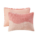 Cassie - Full Ombre Shaggy Faux Fur Comforter Set - Blush Multi