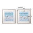 Sea Glass Sandbar - Framed Prints (Set of 2) - Light Blue