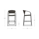 Zola - Outdoor Bar Stool - Dark Brown - Moe's Home Collection - Bar Height (28" - 30") - Elite Enclave Home