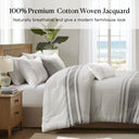 Morgan - 6 Piece Oversized Comforter Set - White / Gray