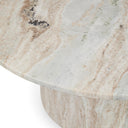 Amberly - Marble Round Coffee Table - Gray