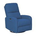 Dakota - Power Recliner 3 - in - 1 With Swivel, Glider, USB Ports - Blue - INK+IVY - Swivel Glider Chairs - Elite Enclave Home