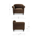 Harmony - Fabric Accent Chair - Dark Brown - Moe's Home Collection - Arm Chairs - Elite Enclave Home