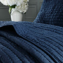 Serene - Hand Quilted Coverlet Set - Blue