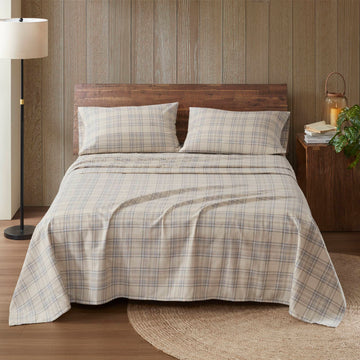 Flannel - King 100% Flannel Printed Sheet Set - Andrews