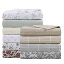 Cozy Cotton Flannel - King Printed Sheet Set - Sage Winter Fauna - True North by Sleep Philosophy - Bedding Sets - Elite Enclave Home