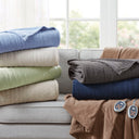 Electric Micro Fleece - Queen Heated Blanket - Ivory