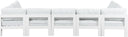 Nizuc - Outdoor Patio 7 Piece Modular Sectional With White Frame - Meridian Furniture - Stationary Sectionals- Elite Enclave Home