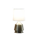 Bedside Table Lamp With White Empire Shade - Brass