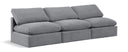 Indulge - Velvet 3 Seat Modular Armless Sofa