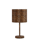 19" Metal Bedside Table Lamp With Orange And Black Drum Shade - Orange And Black
