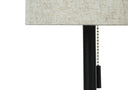 Metal Candlestick USB Table Lamps With Beige Drum Shade (Set of 2) - Black - HomeRoots - Lamp Sets - Elite Enclave Home