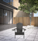 Heavy Duty Plastic Adirondack Chair - Black