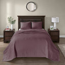 Quebec - Queen Reversible Bedspread Set - Purple