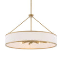Algiers - 8 Light Drum Pendant - Gold / White