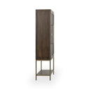 Freemont - Solid Wood Tall Cabinet - Brown - Classic Home - Display Cabinets - Elite Enclave Home