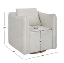 Corben - Swivel Armchair - Silver