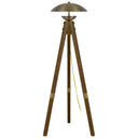 Tripod Floor Lamp With Antiqued Brass Dome Shade - Brass - HomeRoots - Floor Lamps - Elite Enclave Home
