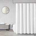 Metro - Woven Clipped Solid Shower Curtain - White - Madison Park - Shower Curtains - Elite Enclave Home
