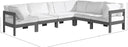 Nizuc - Outdoor Patio 6 Piece Modular Sectional With Gray Frame