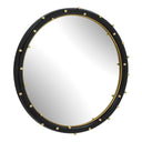 Helia - Round Mirror - Black / Brass