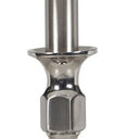 Metal Bedside Table Lamp With White Bell Shade - Nickel